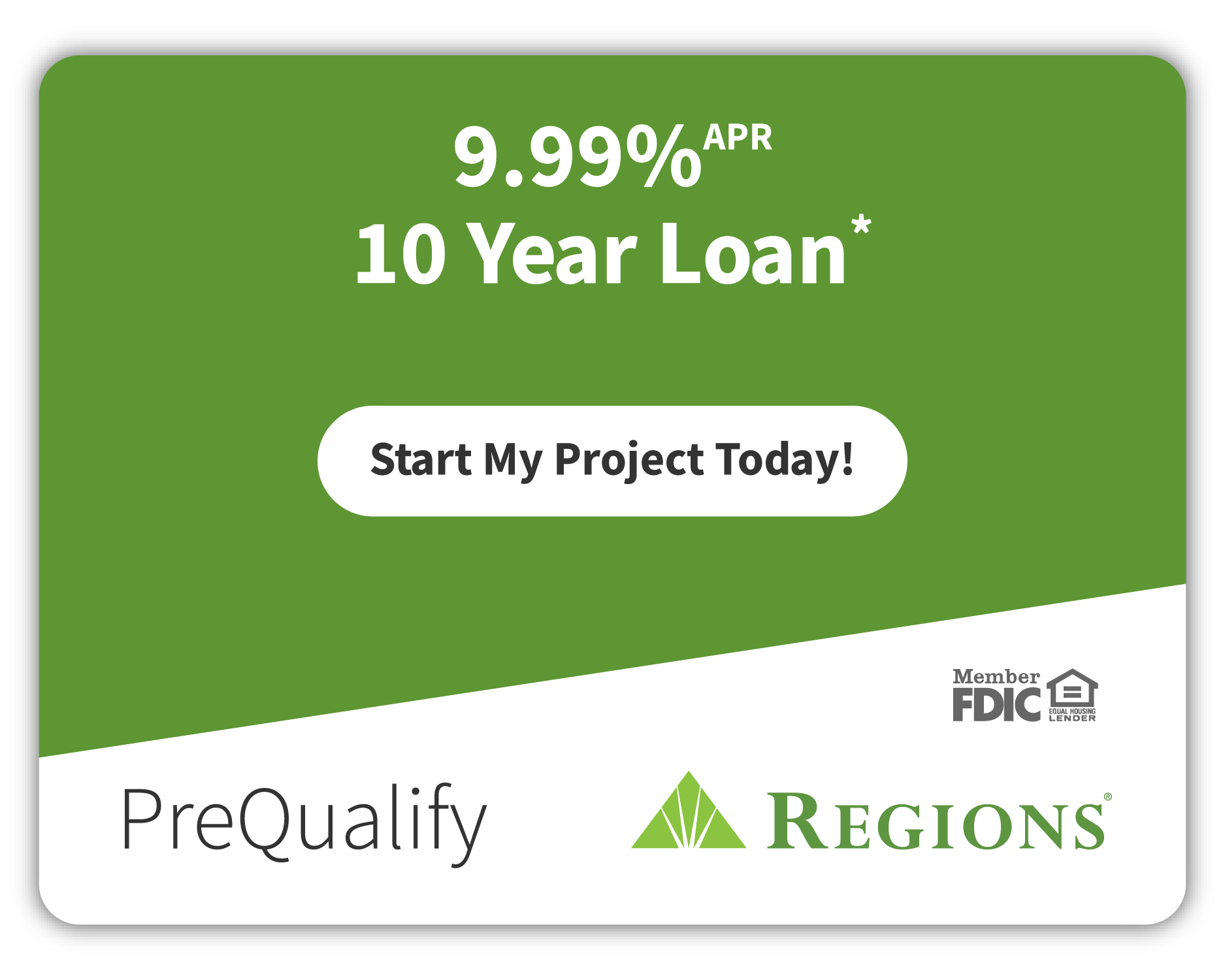 10-year roof financing option at 9.99% interest offered by INEX Roofing in Phoenix