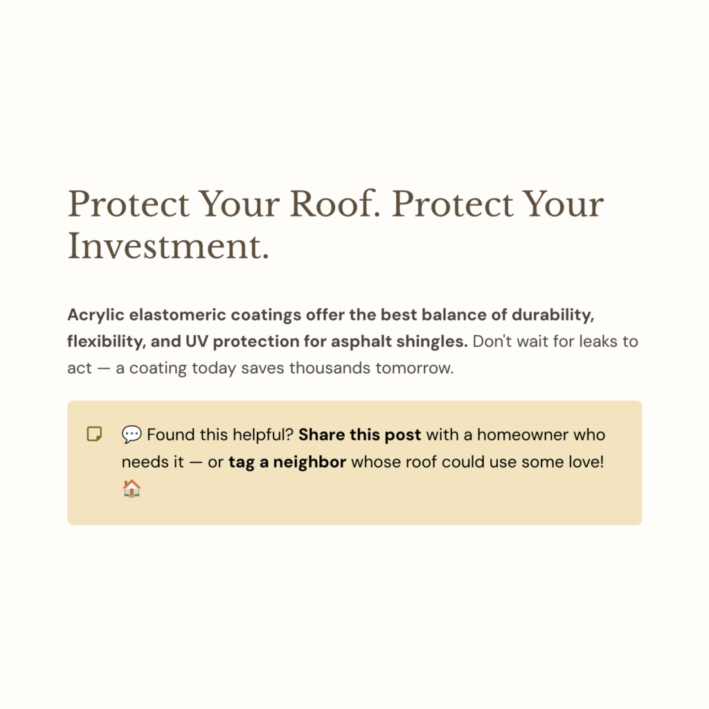 coatings for shingles