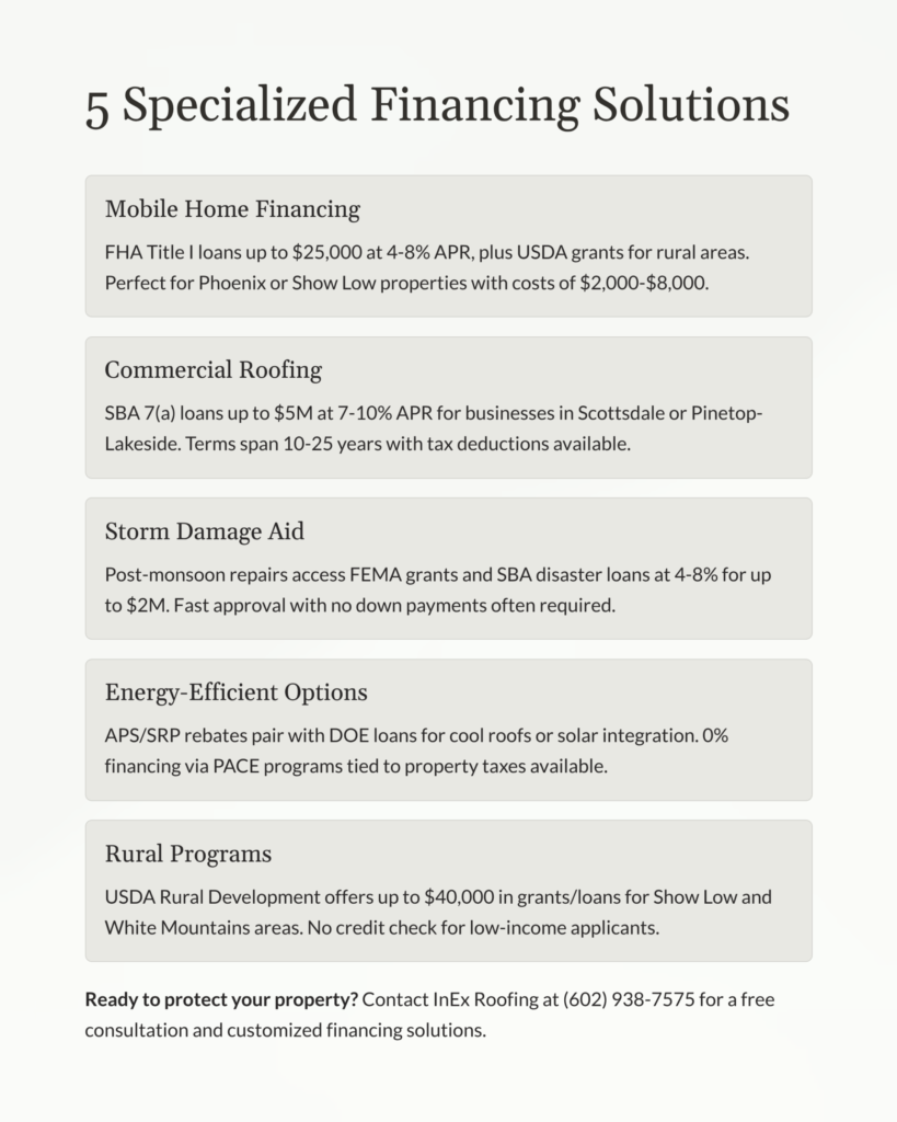 specialized roof finance