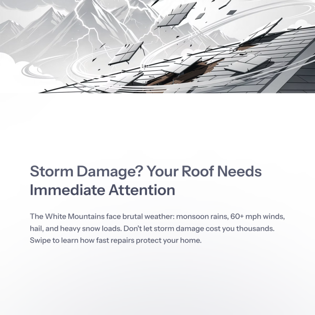 Storm Damage Roof Repair Show Low